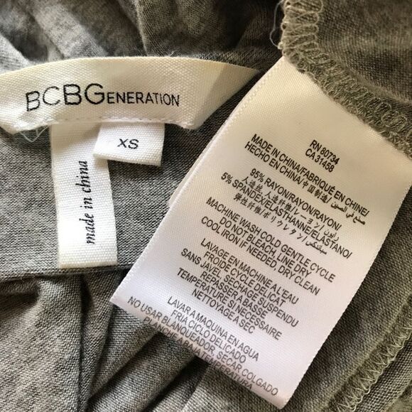 BCBGeneration Heathered Gray 3/4 Sleeve Batwing Top XS - Picture 4 of 4